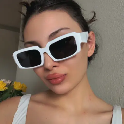 Rectangle White Sunglasses