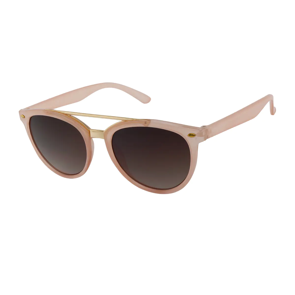 Browline Transparent Pink Sunglasses