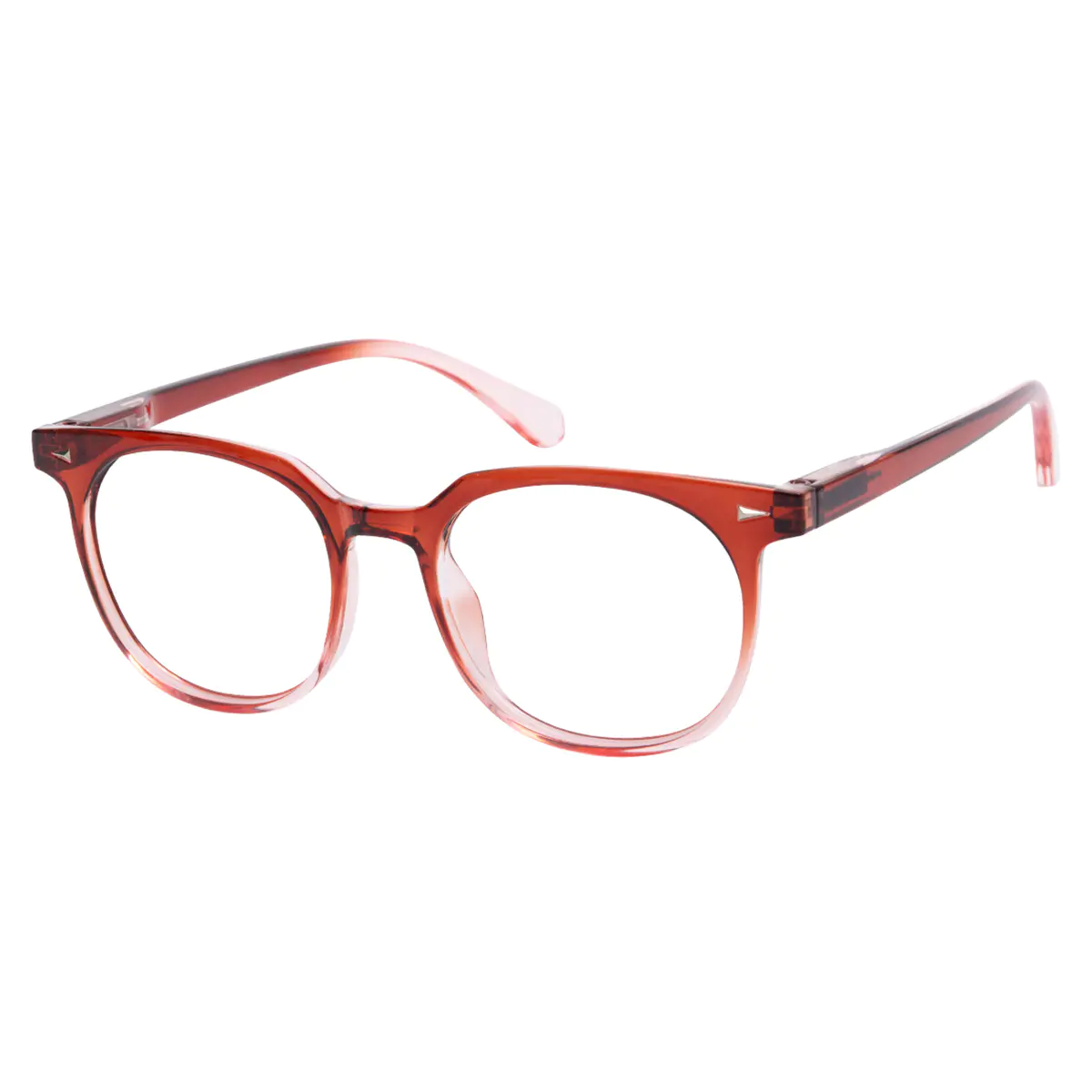 Round Red Reading Glasses