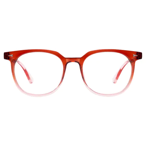 Round Red Reading Glasses