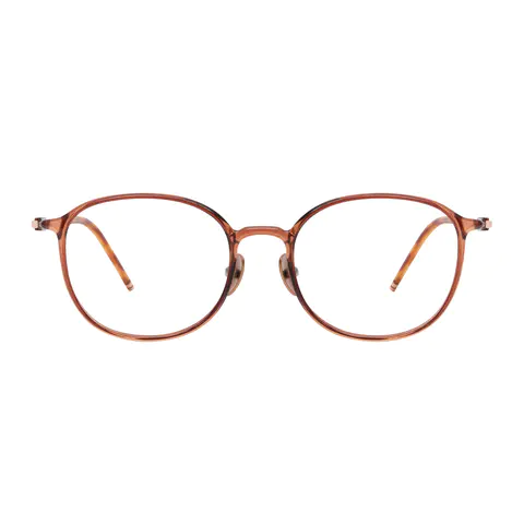 Oval Brown Eyeglasses
