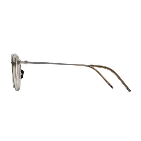 Oval Transparent Green Eyeglasses