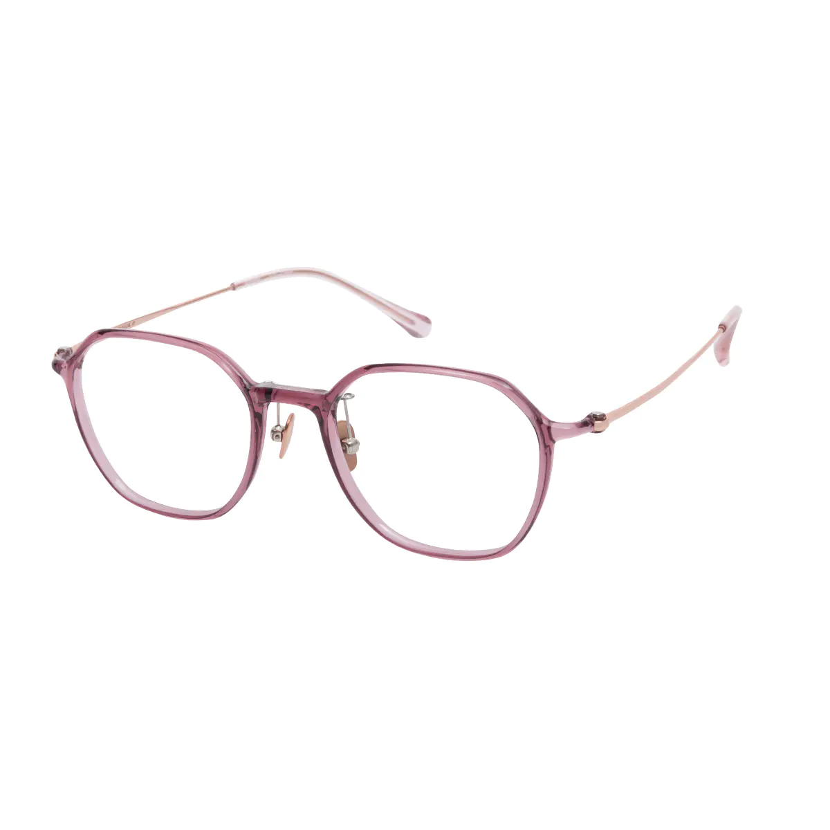 Square Pink Eyeglasses