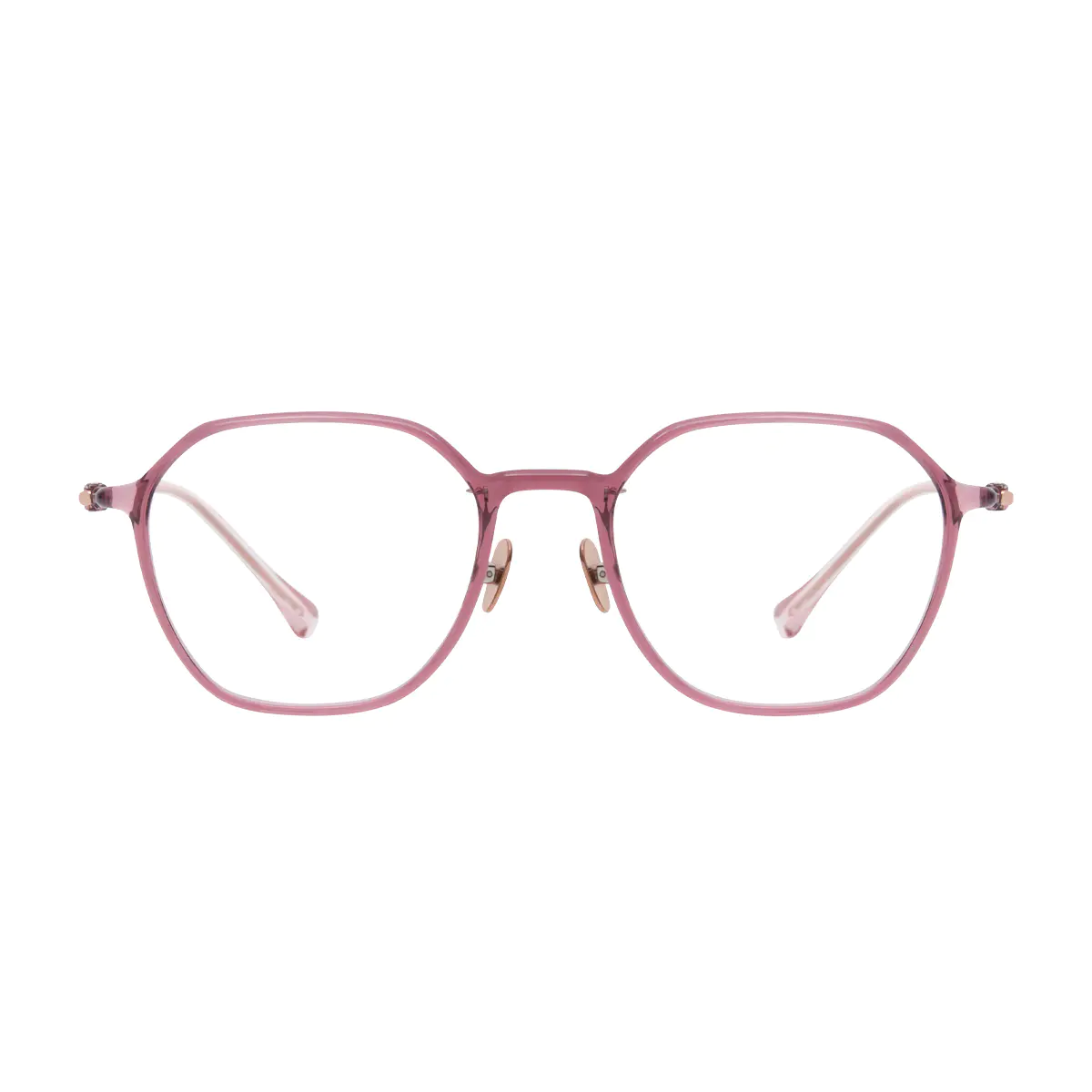 Square Pink Eyeglasses