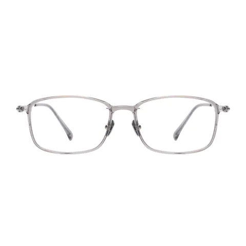 Rectangle Grey Eyeglasses