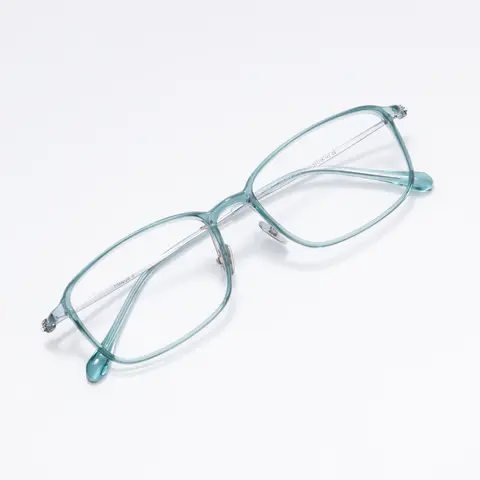 Rectangle Blue Eyeglasses