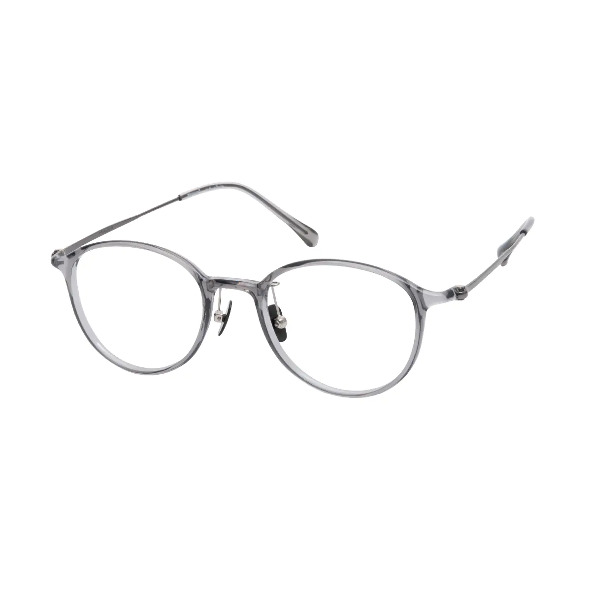 Oval Grey Eyeglasses