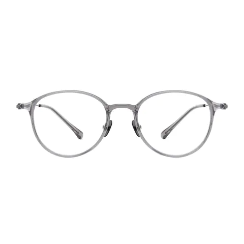 Oval Grey Eyeglasses