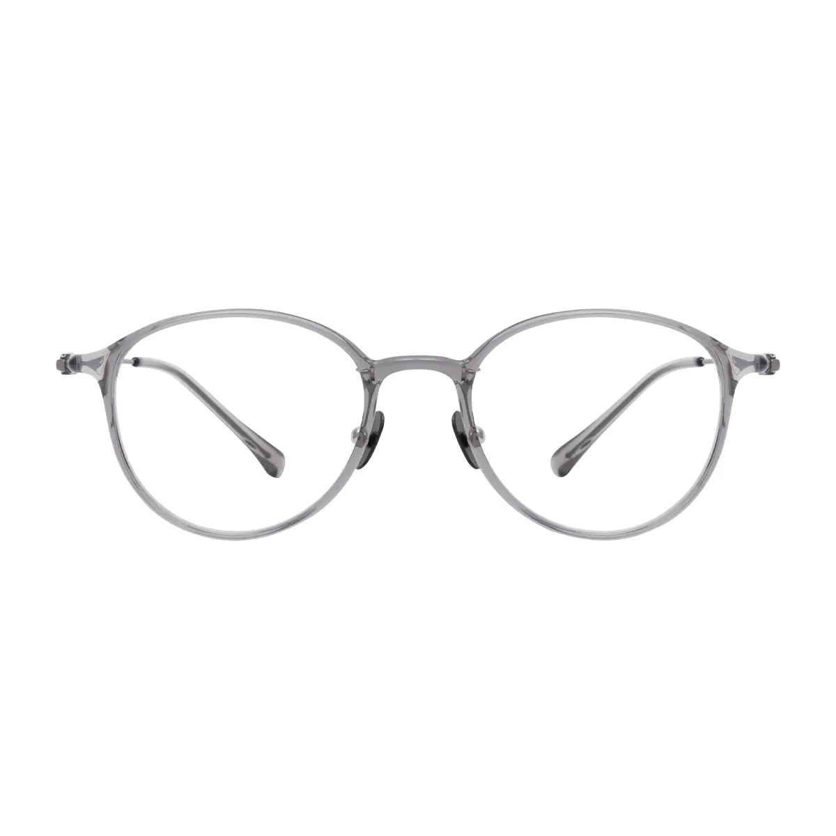Oval Grey Eyeglasses