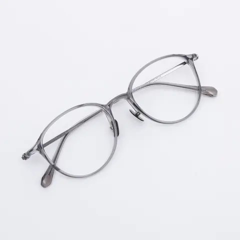 Oval Grey Eyeglasses