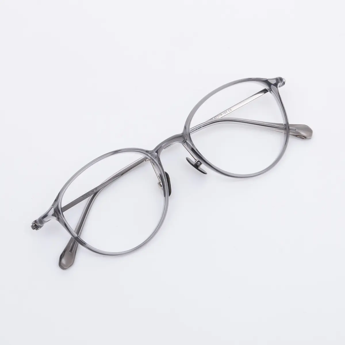 Oval Grey Eyeglasses