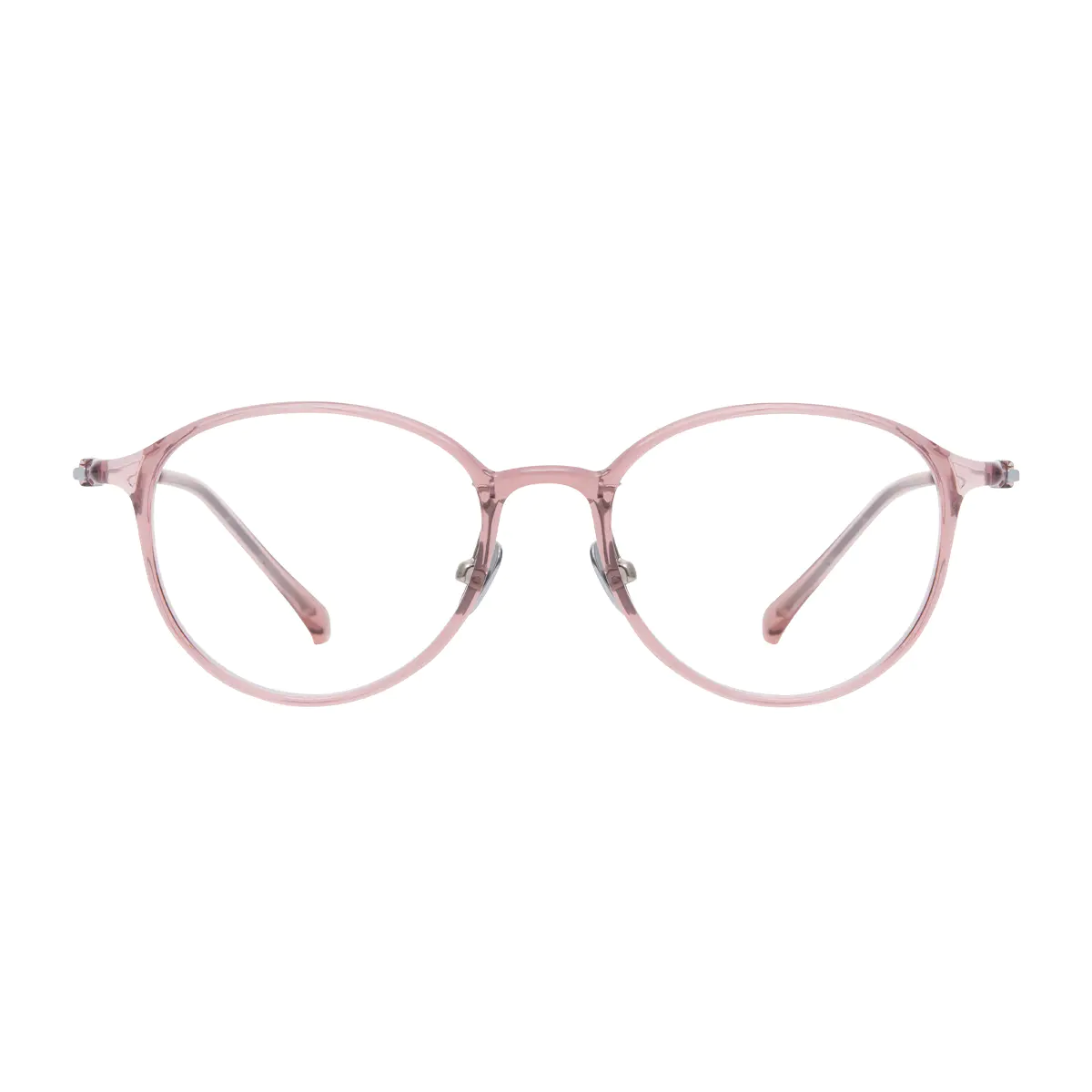 Oval Pink Eyeglasses