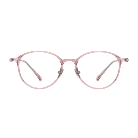 Oval Pink Eyeglasses