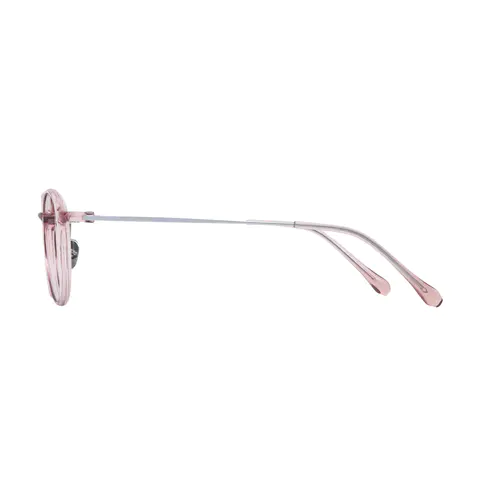 Oval Pink Eyeglasses