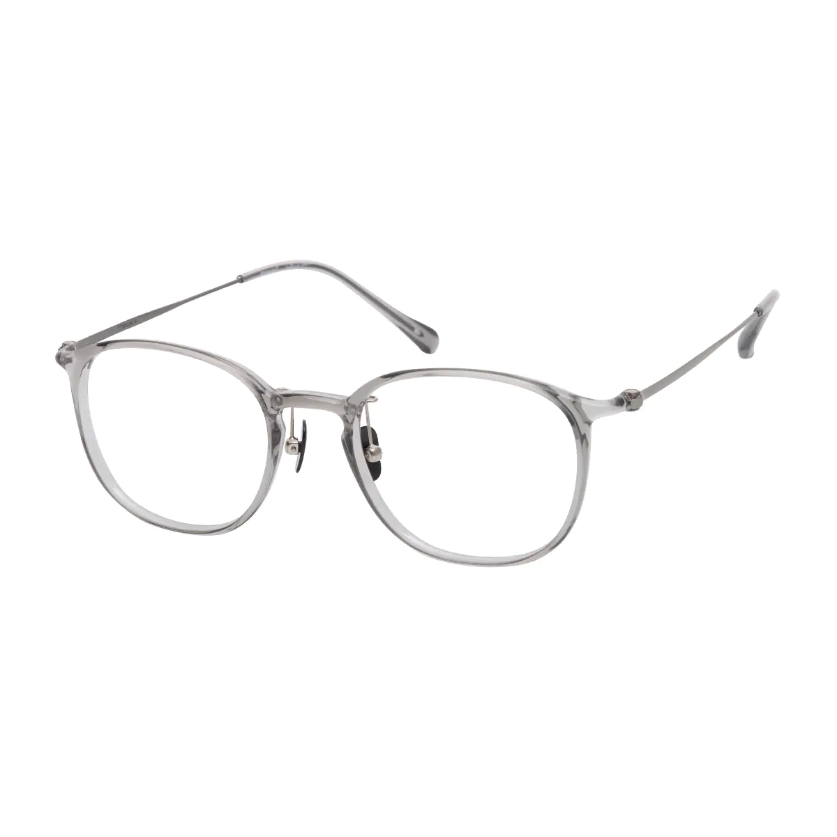 Oval Grey Eyeglasses