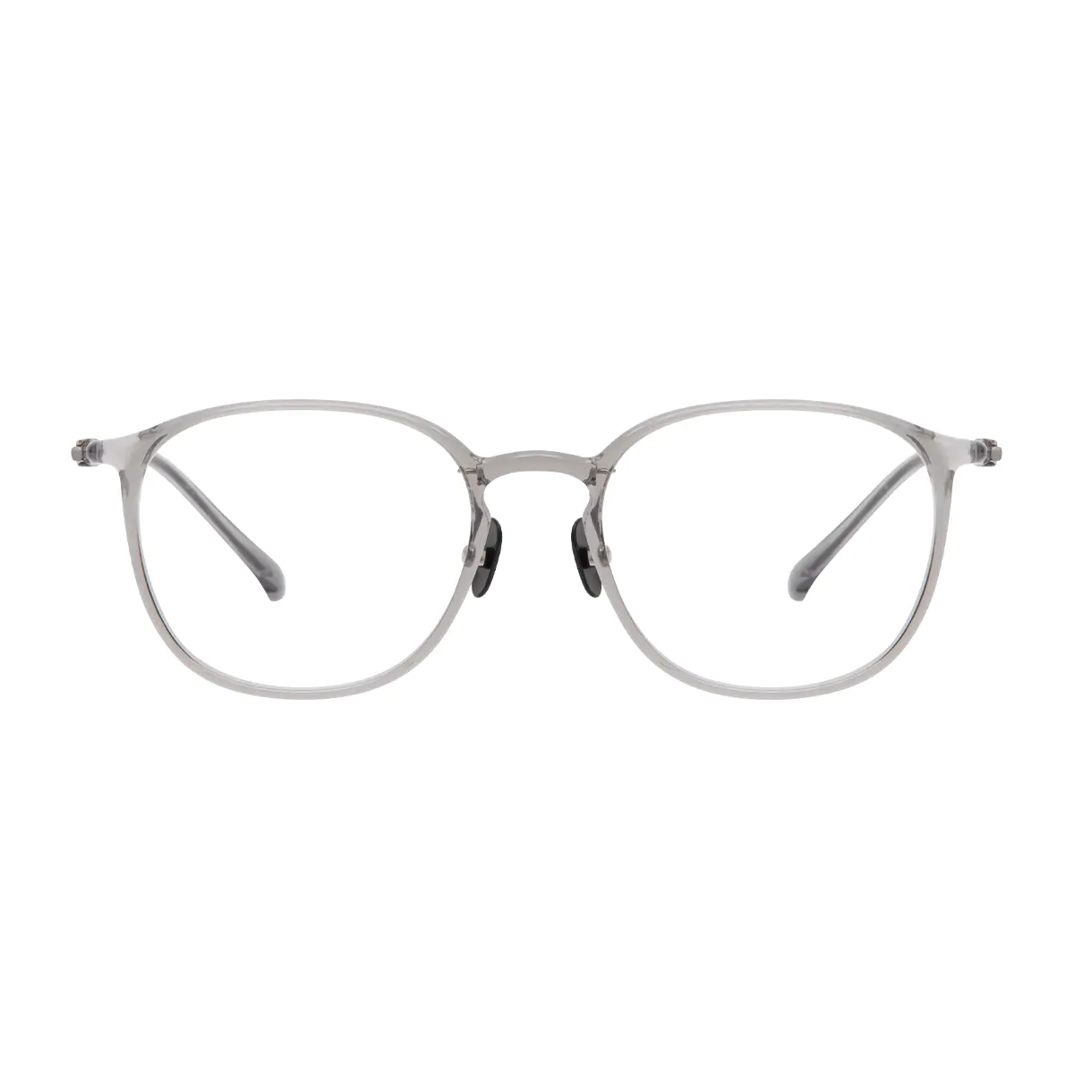 Oval Gray Eyeglasses