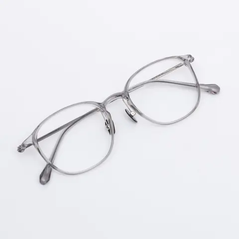 Oval Grey Eyeglasses
