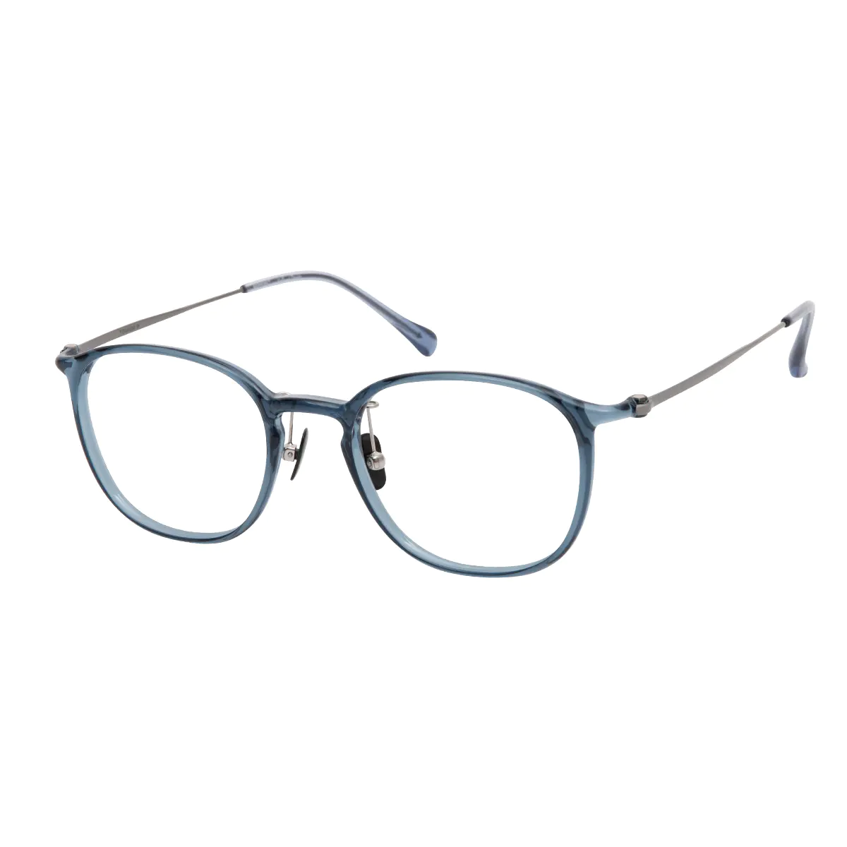 Oval Blue Eyeglasses
