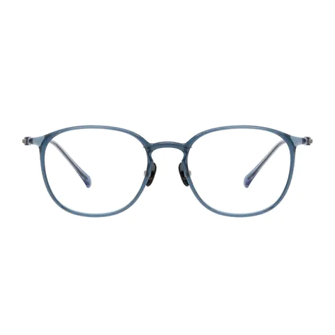 Oval Blue Eyeglasses