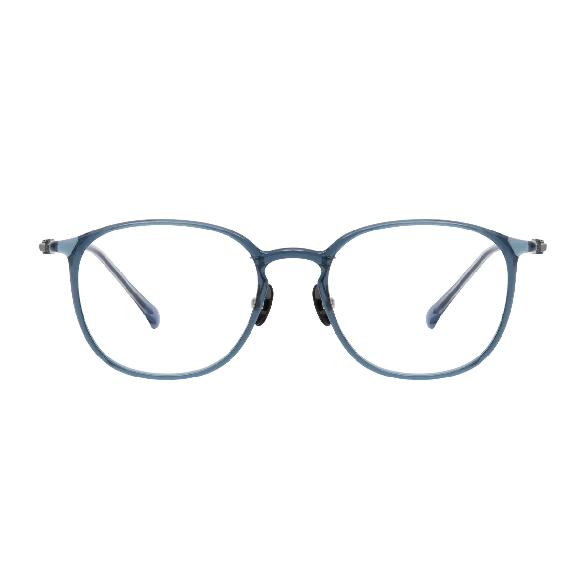 Oval Blue Eyeglasses