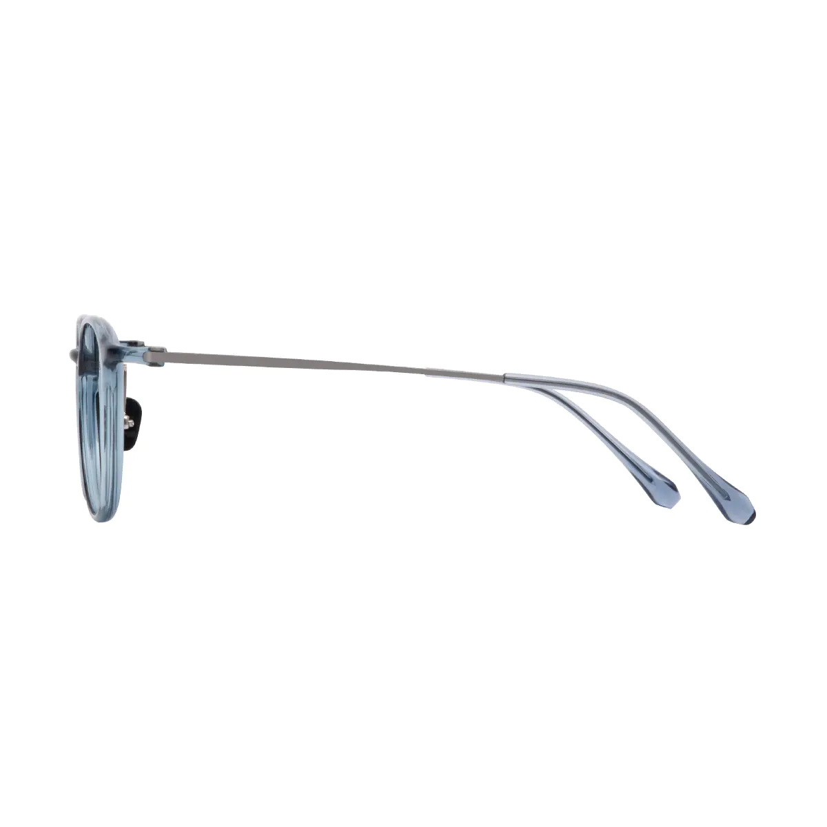 Oval Blue Eyeglasses