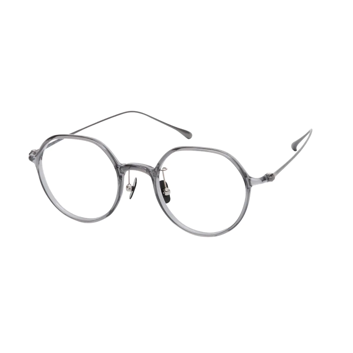 Geometric Grey Eyeglasses