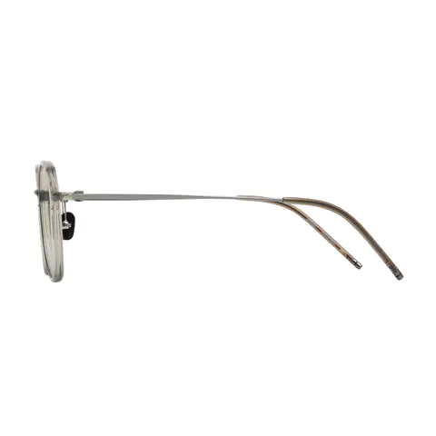 Square Transparent Green Eyeglasses