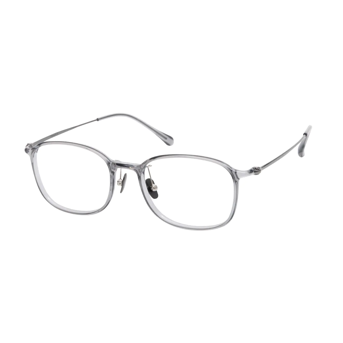 Oval Grey Eyeglasses