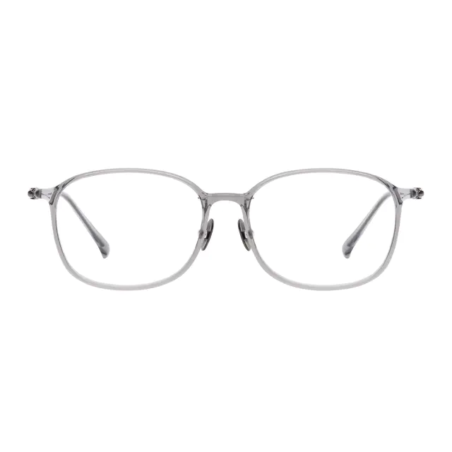 Oval Gray Eyeglasses