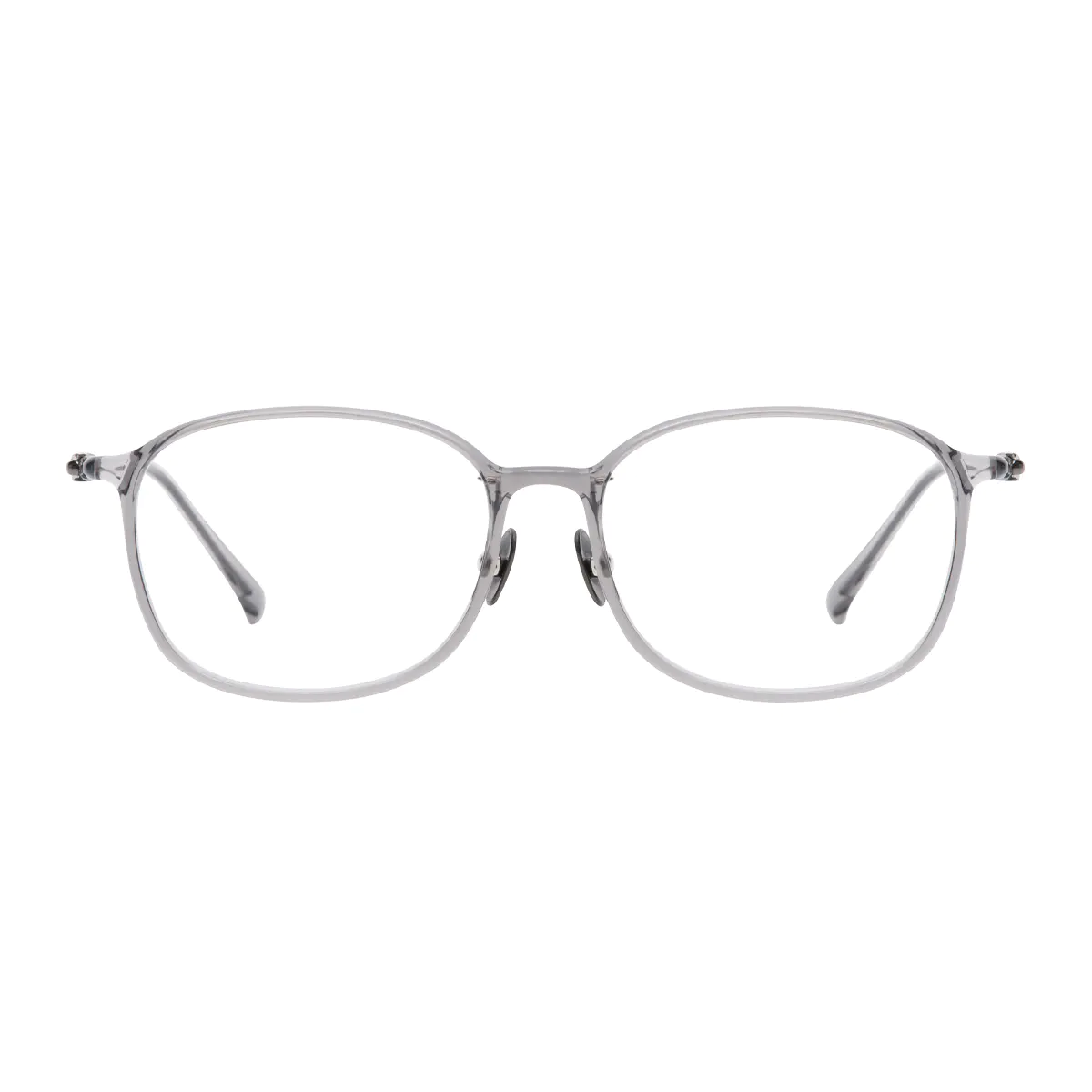 Oval Grey Eyeglasses