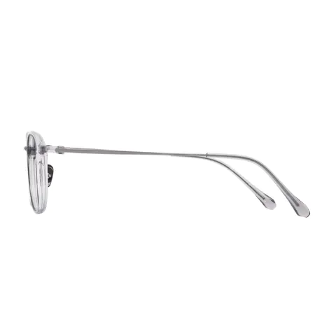 Oval Grey Eyeglasses
