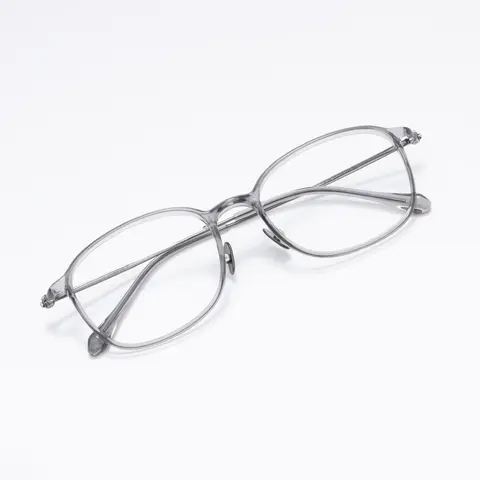 Oval Grey Eyeglasses