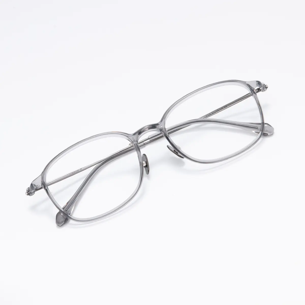 Oval Grey Eyeglasses