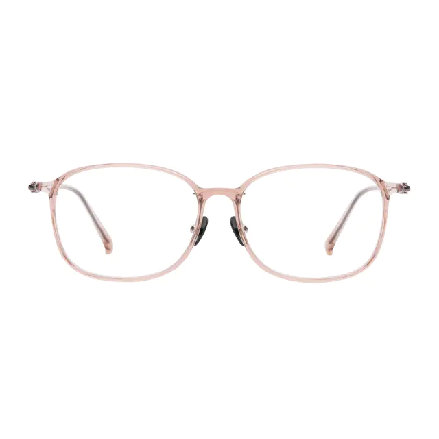 Oval Pink Eyeglasses