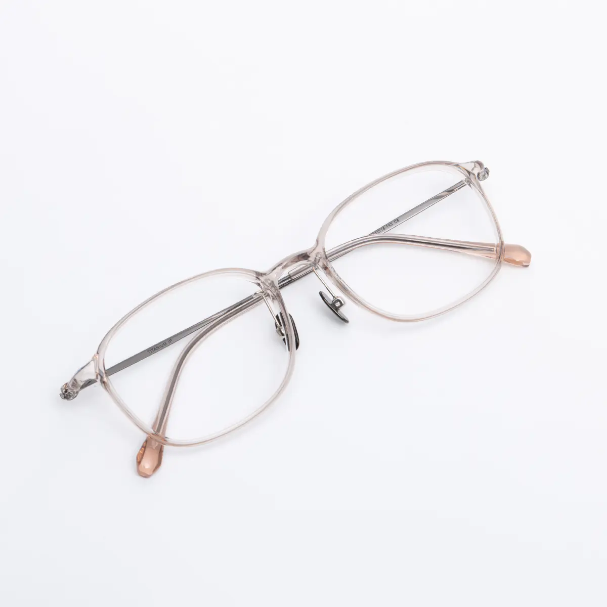 Oval Light Orange Eyeglasses