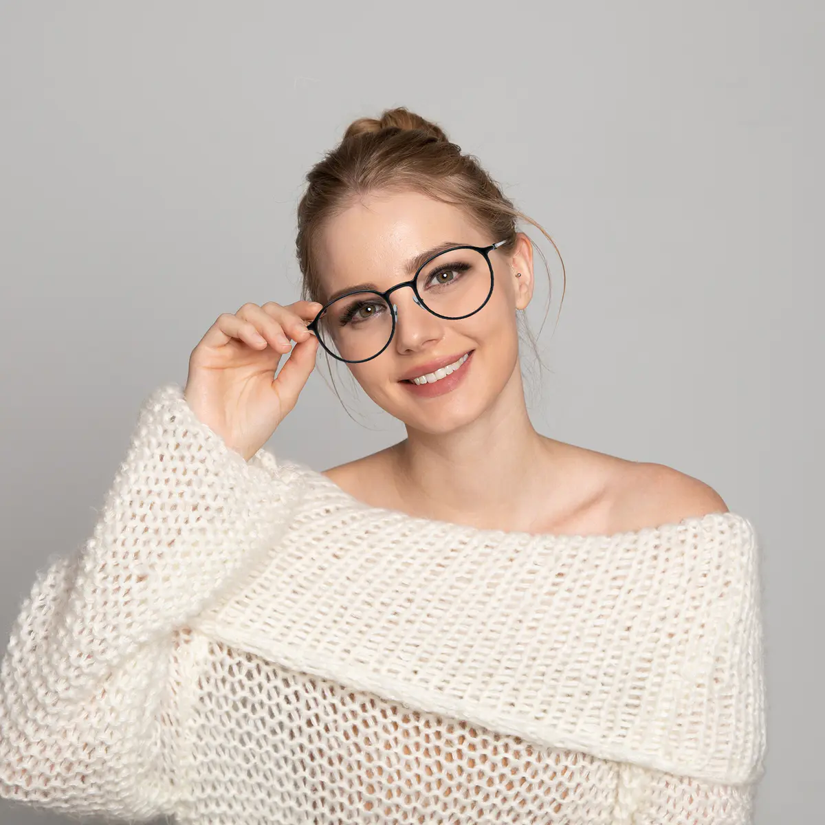 Round Black Eyeglasses