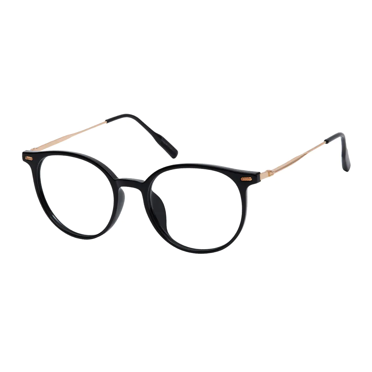 Oval Black Reading Glasses