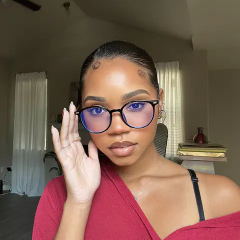 Oval Black Reading Glasses