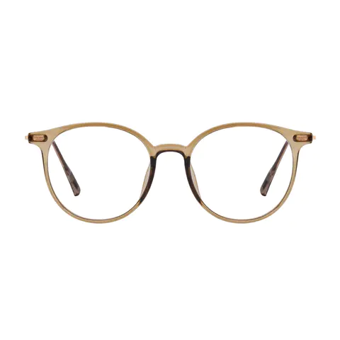 Oval Transparent Green Reading Glasses