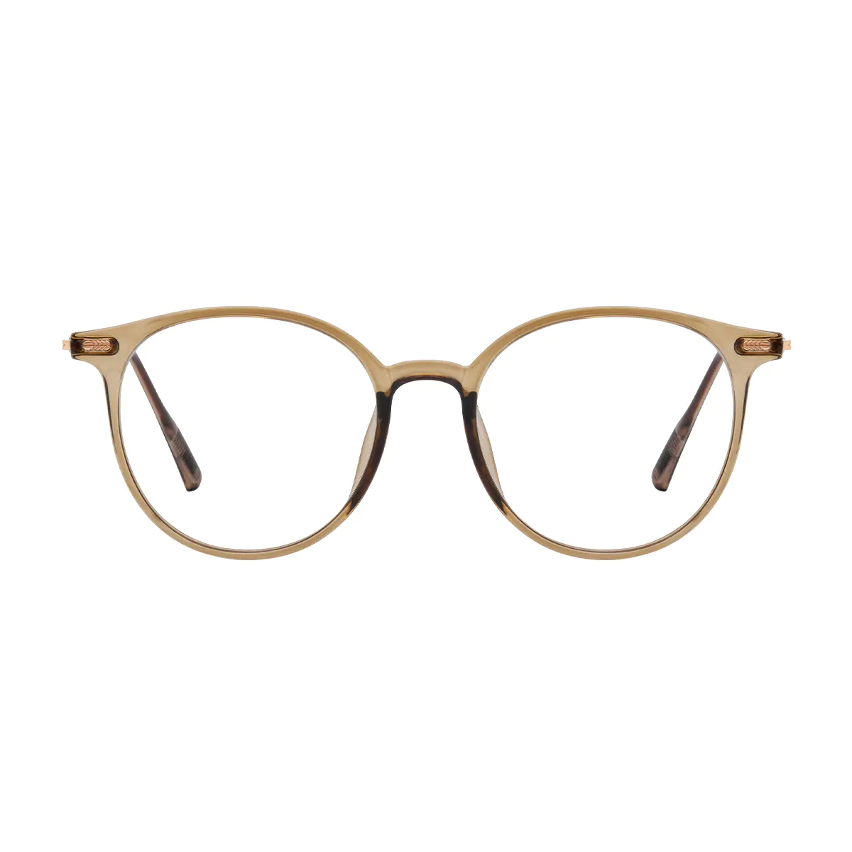 Oval Transparent Green Reading Glasses