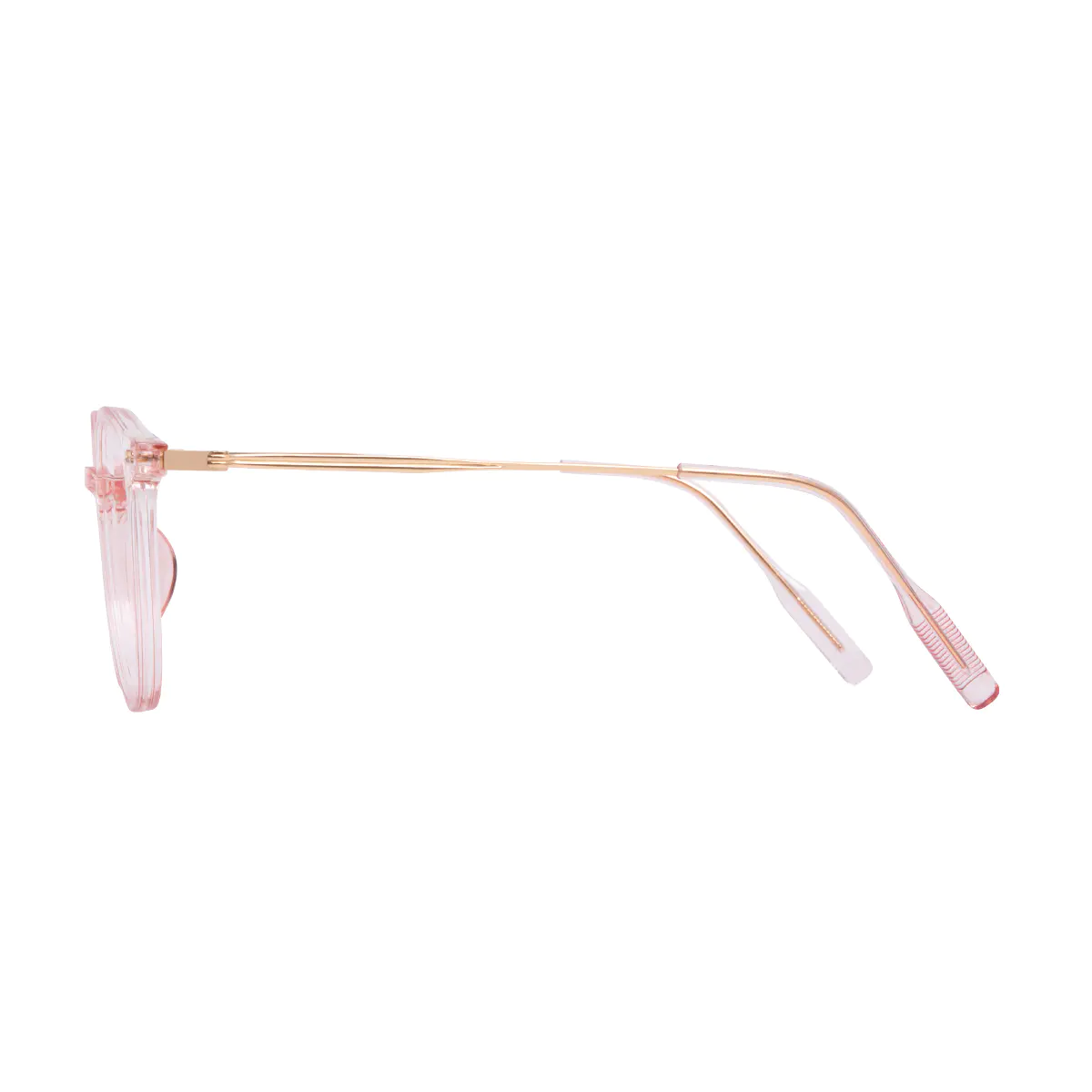 Oval Transparent Pink Reading Glasses