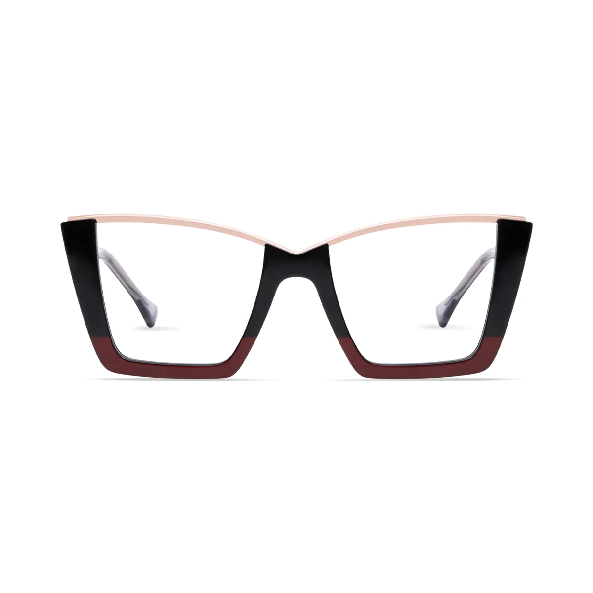 Square Black/Red Eyeglasses