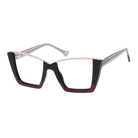 Square Black/Red Eyeglasses