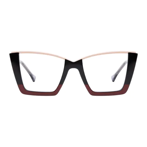 Square Black/Red Eyeglasses