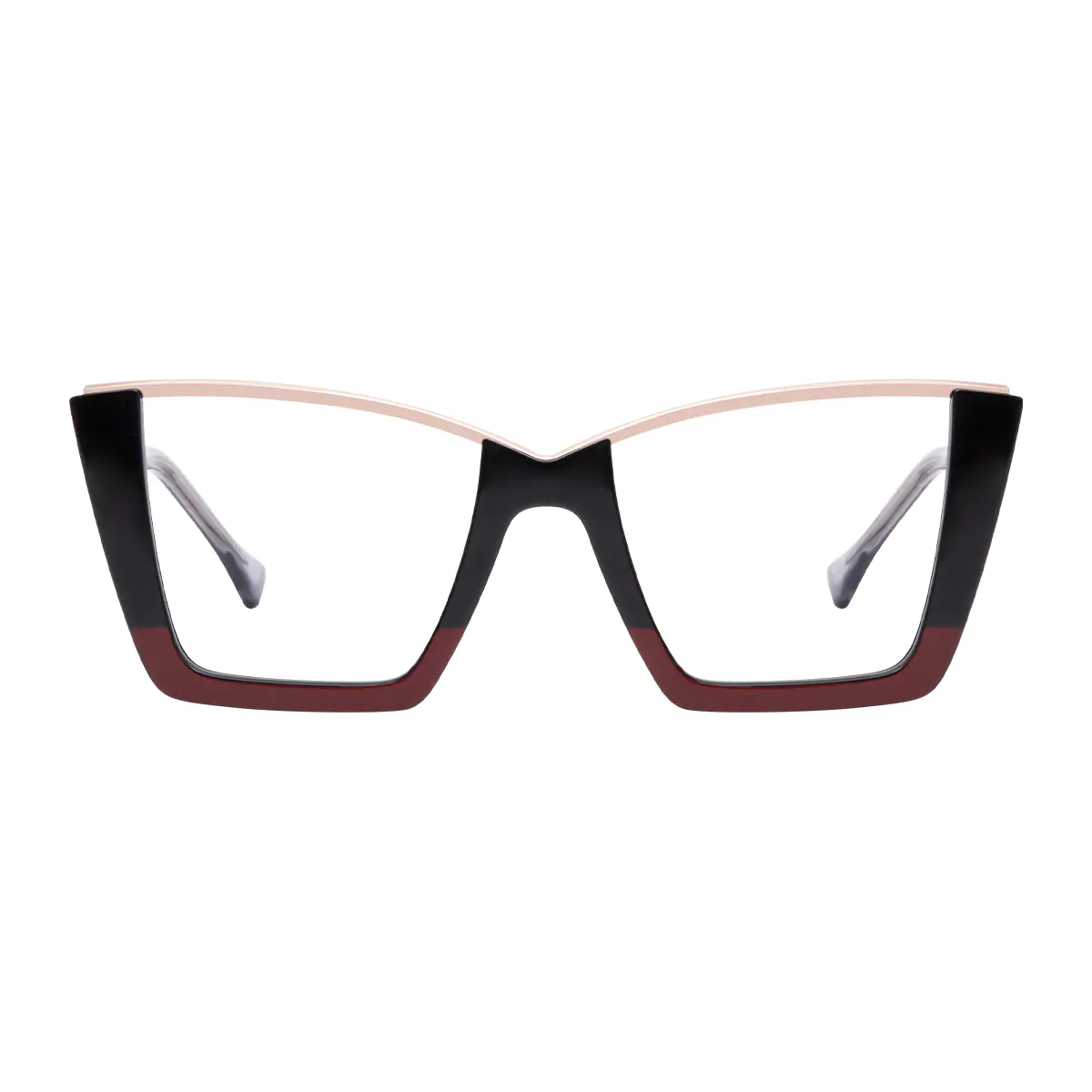 Square Black/Red Eyeglasses