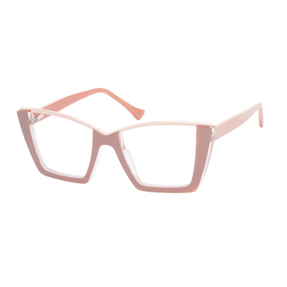 Square Pink Eyeglasses