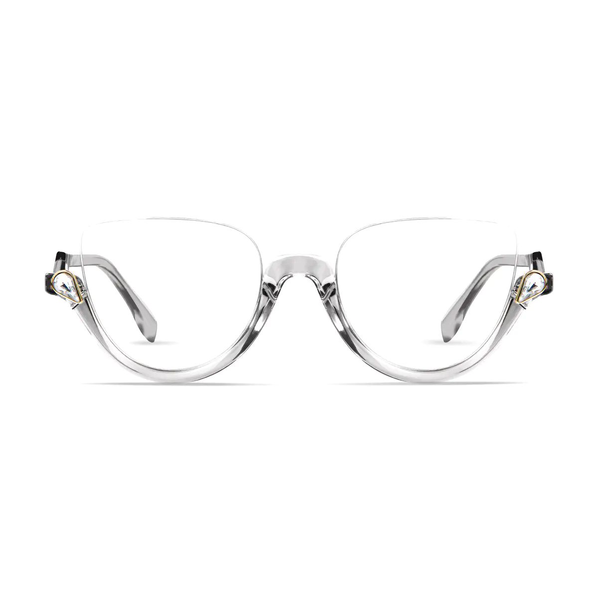 Cat-eye White Eyeglasses