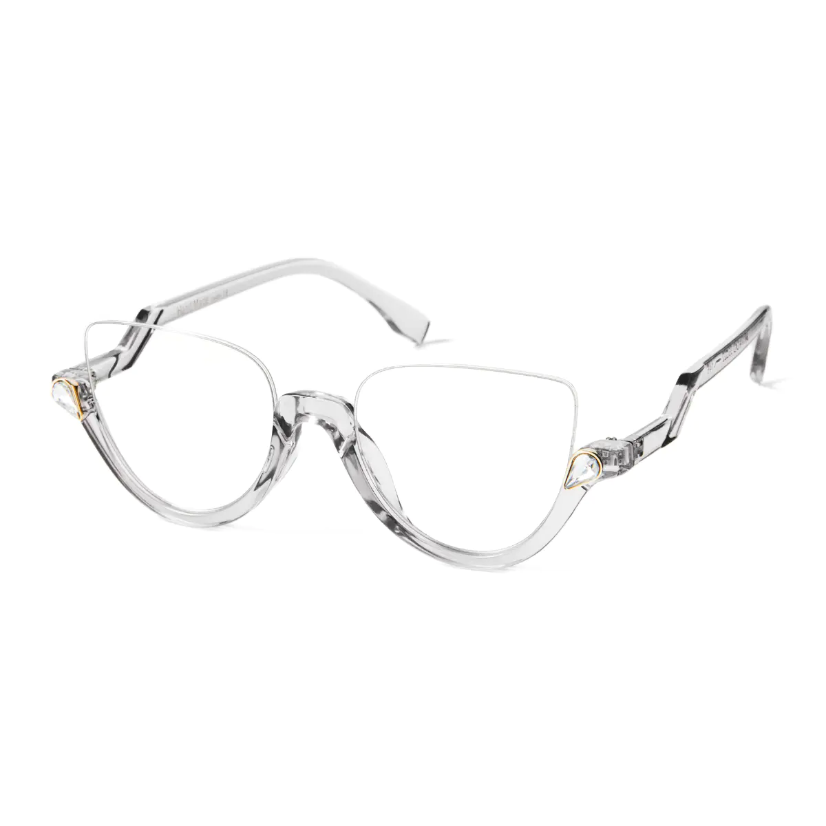 Cat-eye White Eyeglasses