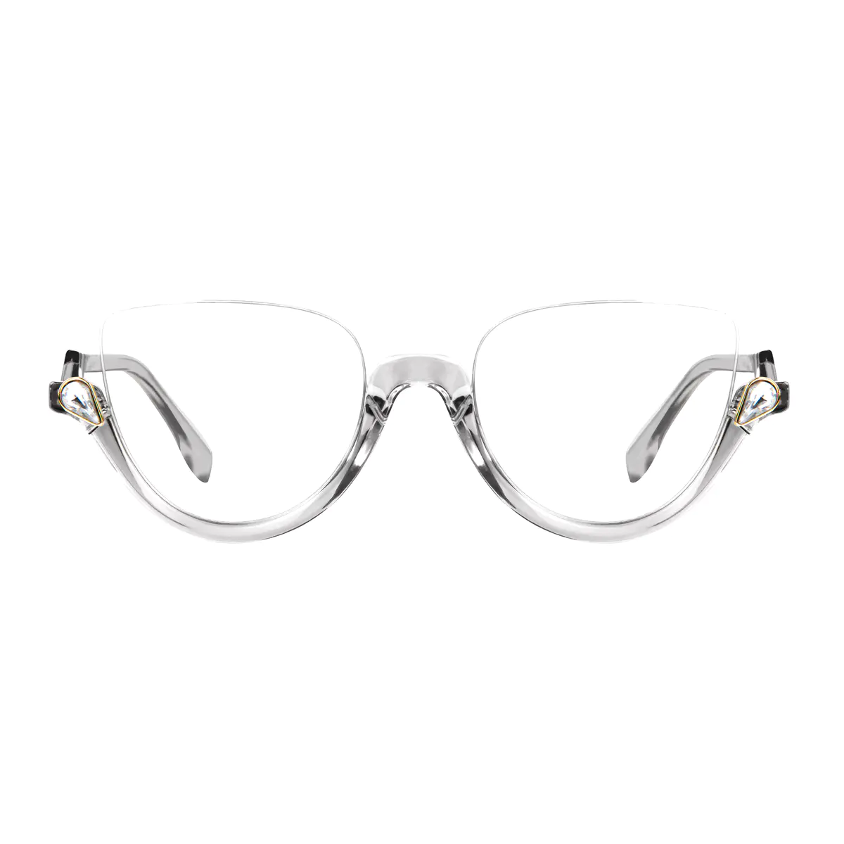 Cat-eye White Eyeglasses