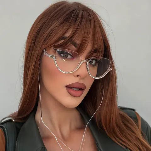 Cat-eye White Eyeglasses